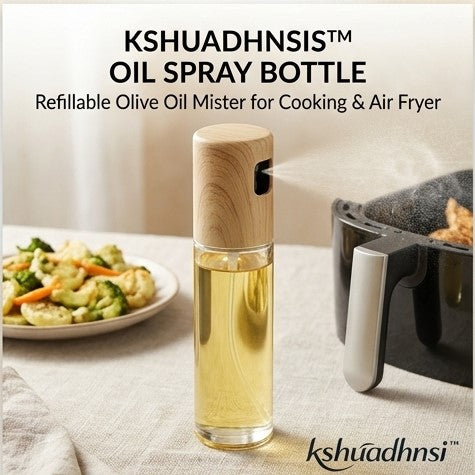 kshuadhnsi™ Oil Spray Bottle – Refillable Olive Oil Mister for Cooking & Air Fryer